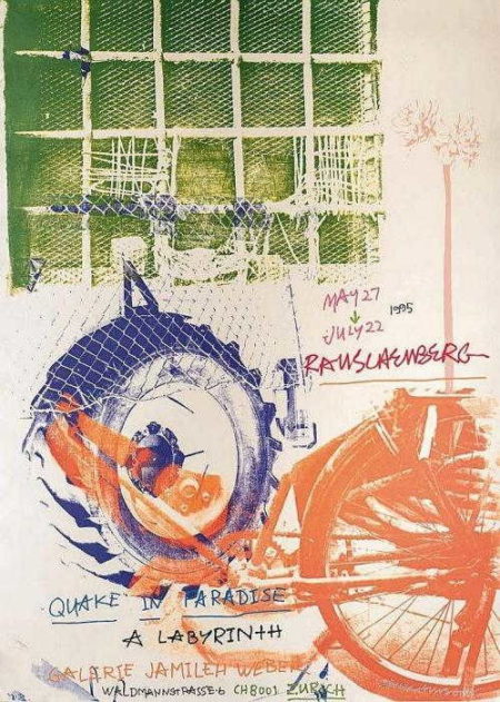 Robert Rauschenberg - Quake in Paradise (Labyrinth)-1995 Robert Rauschenberg - Quake in Paradise (Labyrinth)-1995