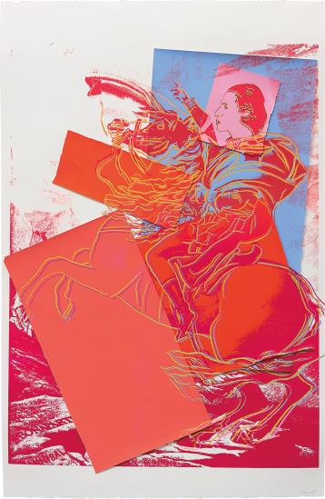 Diana Vreeland Rampant (after Jacques-Louis David, Napoleon at St. Bernard)-1984 Diana Vreeland Rampant (after Jacques-Louis David, Napoleon at St. Bernard)-1984
