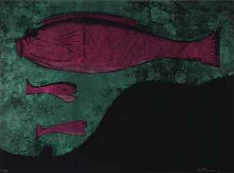 Rufino Tamayo 15 Litografias 1973: Two Prints - Peces; Langosta-1973 Rufino Tamayo 15 Litografias 1973: Two Prints - Peces; Langosta-1973