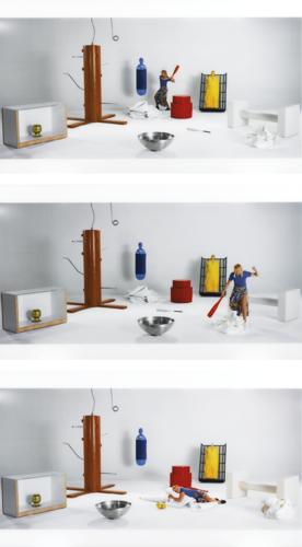 Test Room Containing Multiple Stimuli Known To Elicit Curiosity And Manipulatory Responses (Blonde Bandura Action)-2001 Test Room Containing Multiple Stimuli Known To Elicit Curiosity And Manipulatory Responses (Blonde Bandura Action)-2001