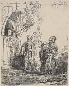 Three Oriental Figures (Jacob And Laban?)-1641 Three Oriental Figures (Jacob And Laban?)-1641