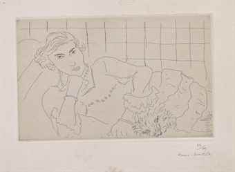 Jeune Femme Et Son Chien-1929 Jeune Femme Et Son Chien-1929