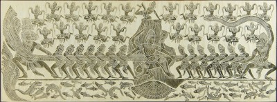 A Thai Temple Rubbing- A Thai Temple Rubbing-