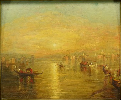 School of Joseph Mallord William Turner RA - Venice Lagoon- School of Joseph Mallord William Turner RA - Venice Lagoon-