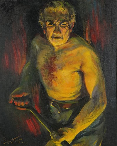 Josef Pierre Nuyttens - Self-Portrait as a Steel Worker-1942 Josef Pierre Nuyttens - Self-Portrait as a Steel Worker-1942
