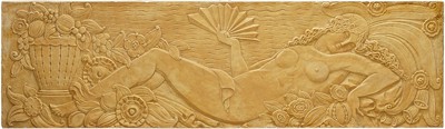 A WPA Style Plaster Architectural Element- A WPA Style Plaster Architectural Element-