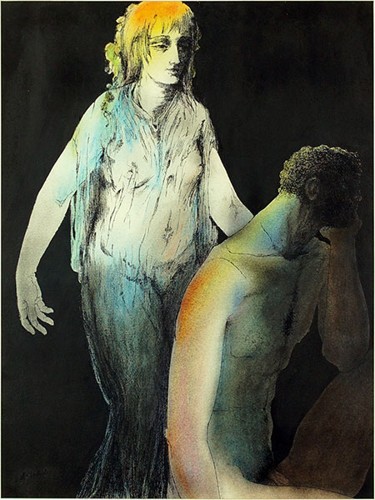 Artist Unknown - Two Figures- Artist Unknown - Two Figures-