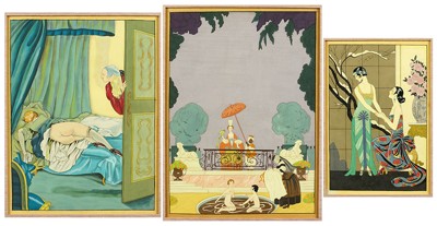Artist Unknown - Three French Gouaches- Artist Unknown - Three French Gouaches-