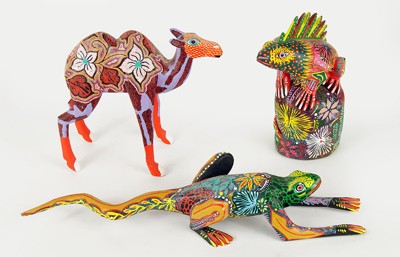 Three Mexican Folk Art Figures- Three Mexican Folk Art Figures-