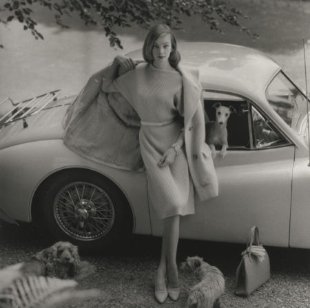 Nena Von Schlebrugge With Dogs, Vogue-1958 Nena Von Schlebrugge With Dogs, Vogue-1958