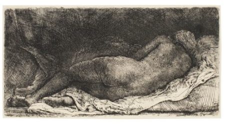 Negress Lying Down (B., Holl. 205; New Holl. 308; H. 299)-1658 Negress Lying Down (B., Holl. 205; New Holl. 308; H. 299)-1658