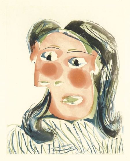Tete De Femme No. 6. Portrait De Dora Maar (B. 1338; Ba. 654)-1939 Tete De Femme No. 6. Portrait De Dora Maar (B. 1338; Ba. 654)-1939
