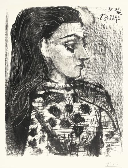 Buste Au Corsage A Carreaux (B. 850; Mourlot, Picasso Project 308)-1958 Buste Au Corsage A Carreaux (B. 850; Mourlot, Picasso Project 308)-1958