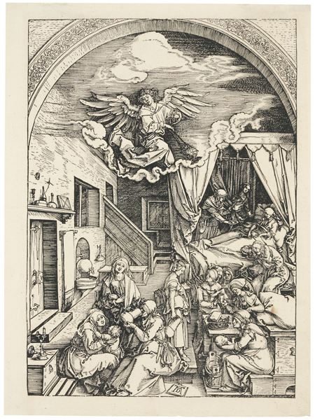 The Birth Of The Virgin (B. 80; M., Holl. 192)-1504 The Birth Of The Virgin (B. 80; M., Holl. 192)-1504