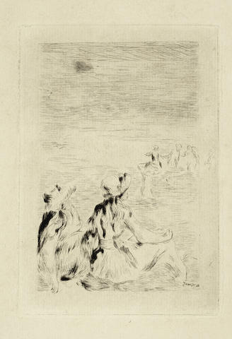 Sur La Plage, A Berneval (Delteil 5)-1892 Sur La Plage, A Berneval (Delteil 5)-1892