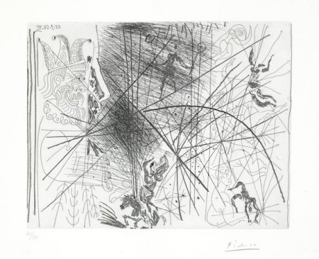 Vieux Bouffon Contemplant des Acrobates I (Plate 335), from 347 Series-1968 Vieux Bouffon Contemplant des Acrobates I (Plate 335), from 347 Series-1968