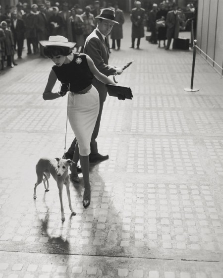 Simone With Whippet (Simone D'Aillencourt And Walter Purdy, Penn Station)-1959 Simone With Whippet (Simone D'Aillencourt And Walter Purdy, Penn Station)-1959