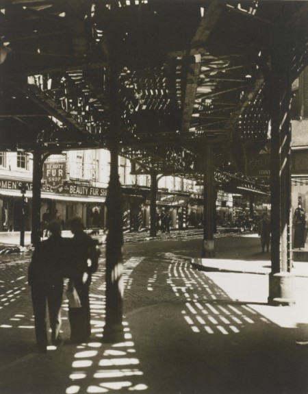 El' 2nd And 3rd Avenue Lines: Bowery And Division Street, Manhattan-1936 El' 2nd And 3rd Avenue Lines: Bowery And Division Street, Manhattan-1936
