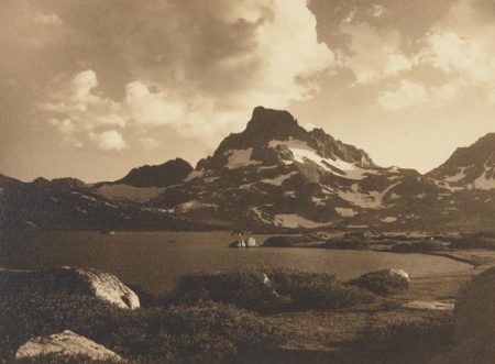 Banner Peak At Sunset From The Shore Of Thousand Island Lake, Mono County, California-1923 Banner Peak At Sunset From The Shore Of Thousand Island Lake, Mono County, California-1923
