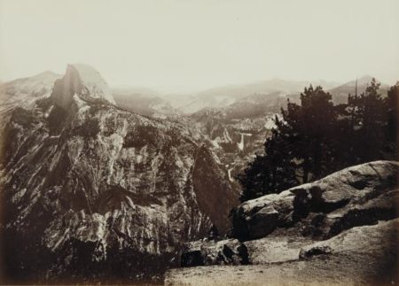 The Half Dome, Vernal And Nevada Falls, From Glacier Point Yosemite-1881 The Half Dome, Vernal And Nevada Falls, From Glacier Point Yosemite-1881