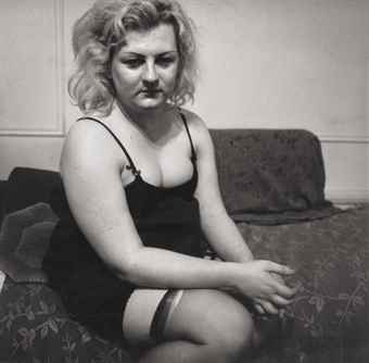 Transvestite with a torn stocking, N.Y.C.-1966 Transvestite with a torn stocking, N.Y.C.-1966