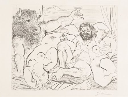 Scene Bacchique Au Minotaure (B. 192; Ba. 351)-1933 Scene Bacchique Au Minotaure (B. 192; Ba. 351)-1933