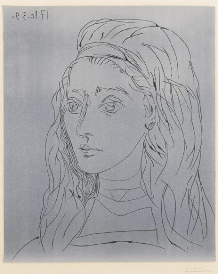 Portrait De Jacqueline (B. 923; Ba. 1245)-1959 Portrait De Jacqueline (B. 923; Ba. 1245)-1959