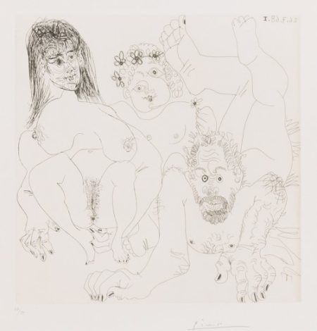 Couple Aux Champs, Avec Un Putto Couronne De Fleurs (B. 1697; Ba. 1713)-1968 Couple Aux Champs, Avec Un Putto Couronne De Fleurs (B. 1697; Ba. 1713)-1968