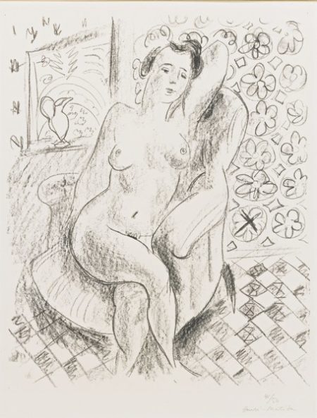 Nu Au Fauteuil Sur Fond Moucharabieh (D. 470)-1925 Nu Au Fauteuil Sur Fond Moucharabieh (D. 470)-1925