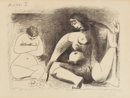 Deux Femmes Accroupies (Two Seated Women)-1956 Deux Femmes Accroupies (Two Seated Women)-1956