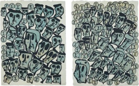 Crowds: Two Prints-1990 Crowds: Two Prints-1990