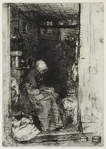 La Vieille au Loques, from Twelve Etchings from Nature Series-1858 La Vieille au Loques, from Twelve Etchings from Nature Series-1858