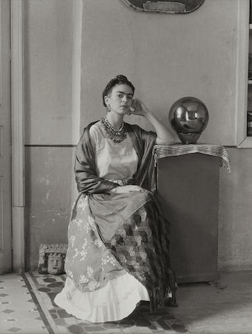 Frida Kahlo with Globe in Manuel Alvarez Bravo's Studio-1930 Frida Kahlo with Globe in Manuel Alvarez Bravo's Studio-1930