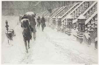Stoops in Snow-1930 Stoops in Snow-1930