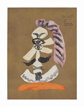After Pablo Picasso - One plate, from Imaginary portraits-1969 After Pablo Picasso - One plate, from Imaginary portraits-1969