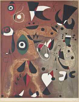 After Joan Miro, Femmes, Oiseaux and Etoile-1960 After Joan Miro, Femmes, Oiseaux and Etoile-1960
