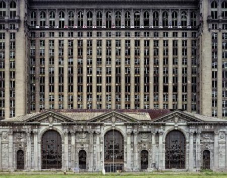 Facade, Michigan Central Station, Detroit, Usa From The Ruins Of Detroit-2007 Facade, Michigan Central Station, Detroit, Usa From The Ruins Of Detroit-2007