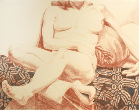 Girl On Blue Coverlet (F. 30)-1971 Girl On Blue Coverlet (F. 30)-1971