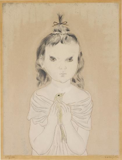 Petite Fille A L’Oiseau (Little Girl With Bird)-1929 Petite Fille A L’Oiseau (Little Girl With Bird)-1929