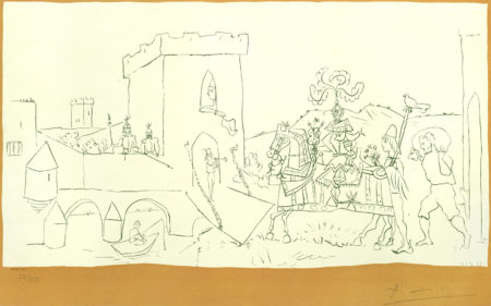 After Pablo Picasso - L'Arrivee du Chevalier-1951 After Pablo Picasso - L'Arrivee du Chevalier-1951