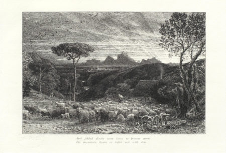 Collection of Six Etchings ('Homeward Star', 'Cypress Grove', 'Sepulchre', 'Moeris & Galatea')-1861 Collection of Six Etchings ('Homeward Star', 'Cypress Grove', 'Sepulchre', 'Moeris & Galatea')-1861