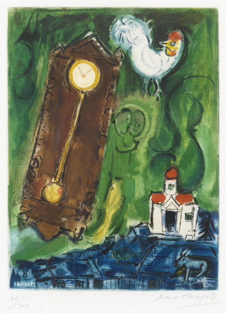 After Marc Chagall - The Rooster and the Clock-1950 After Marc Chagall - The Rooster and the Clock-1950