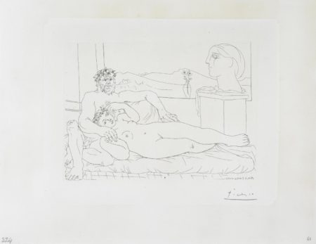 Le Repos du Sculpteur II, from La Suite Vollard-1933 Le Repos du Sculpteur II, from La Suite Vollard-1933