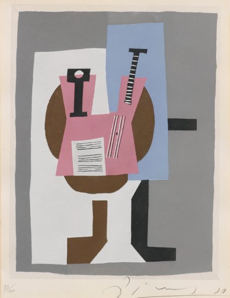 After Pablo Picasso - Guitare Et Partition -1920 After Pablo Picasso - Guitare Et Partition -1920