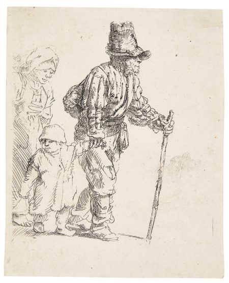 Peasant Family On The Tramp (B. Holl. 131; New Holl. 266; H. 259); Beggar with a Wooden Leg (B., Holl. 179; New Holl. 72; H. 12)-1652 Peasant Family On The Tramp (B. Holl. 131; New Holl. 266; H. 259); Beggar with a Wooden Leg (B., Holl. 179; New Holl. 72; H. 12)-1652