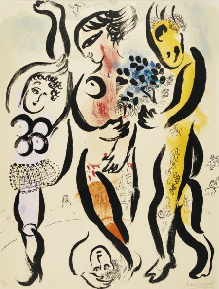 The Three Acrobats (Mourlot 169)-1956 The Three Acrobats (Mourlot 169)-1956