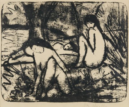Zwei Sitzende MÄ Dchen Vor Liegender Figur (Karsch 64)-1914 Zwei Sitzende MÄ Dchen Vor Liegender Figur (Karsch 64)-1914