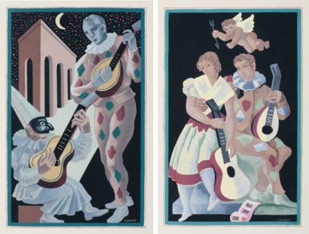 After Gino Severini - Fleurs Et Masques (Meloni 56-67 69-72 74)-1930 After Gino Severini - Fleurs Et Masques (Meloni 56-67 69-72 74)-1930