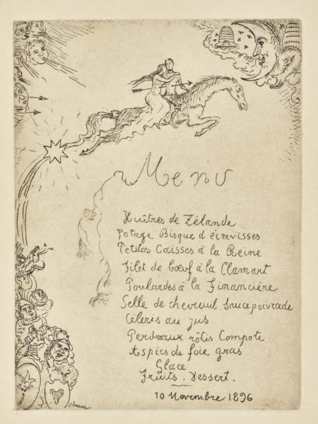 Menu Pour Ernest Rousseau; And Menu Pour Charles Vos (D. T. 109 110; E. 111 112)-1896 Menu Pour Ernest Rousseau; And Menu Pour Charles Vos (D. T. 109 110; E. 111 112)-1896