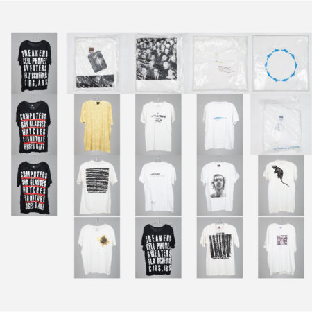Vic Muniz, Felix Gonzales-Torres, Giovanni Jance, Dave Muller, Chuck Close, Damien Hirst, Cai Guo-Qiang, Barbara Kruger, Bill Radawec - Artist Designed T-Shirts- Vic Muniz, Felix Gonzales-Torres, Giovanni Jance, Dave Muller, Chuck Close, Damien Hirst, Cai Guo-Qiang, Barbara Kruger, Bill Radawec - Artist Designed T-Shirts-